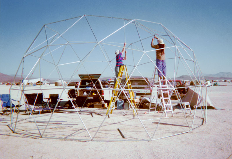 The third layer of the 24 foot dome