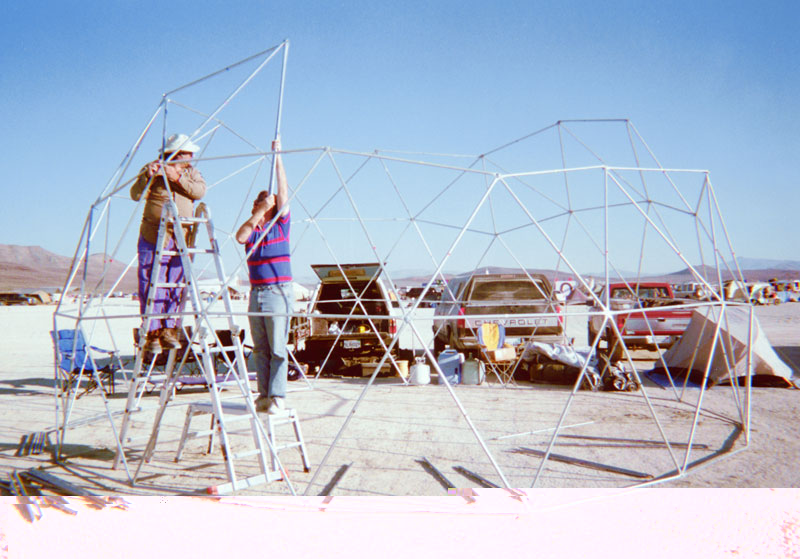 The second layer of the 24 foot dome