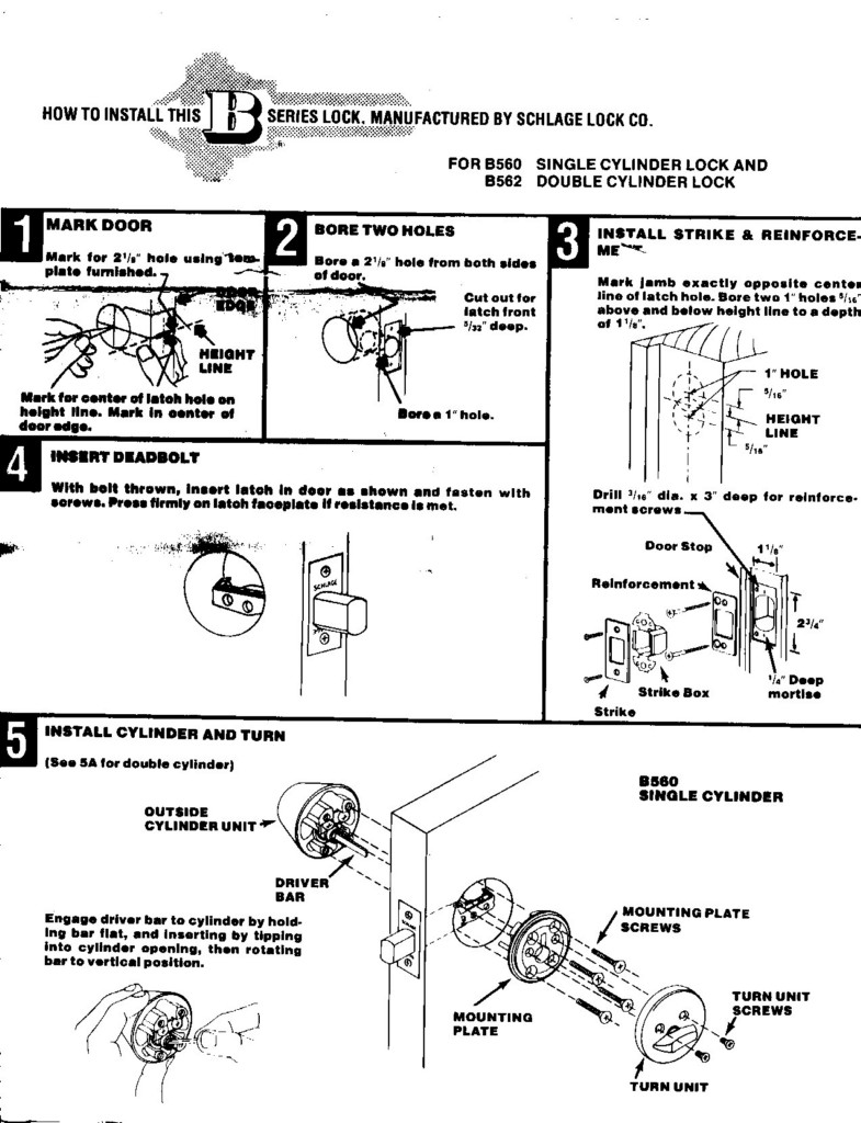 Schlage Deadbolt Manual | Bruin Blog